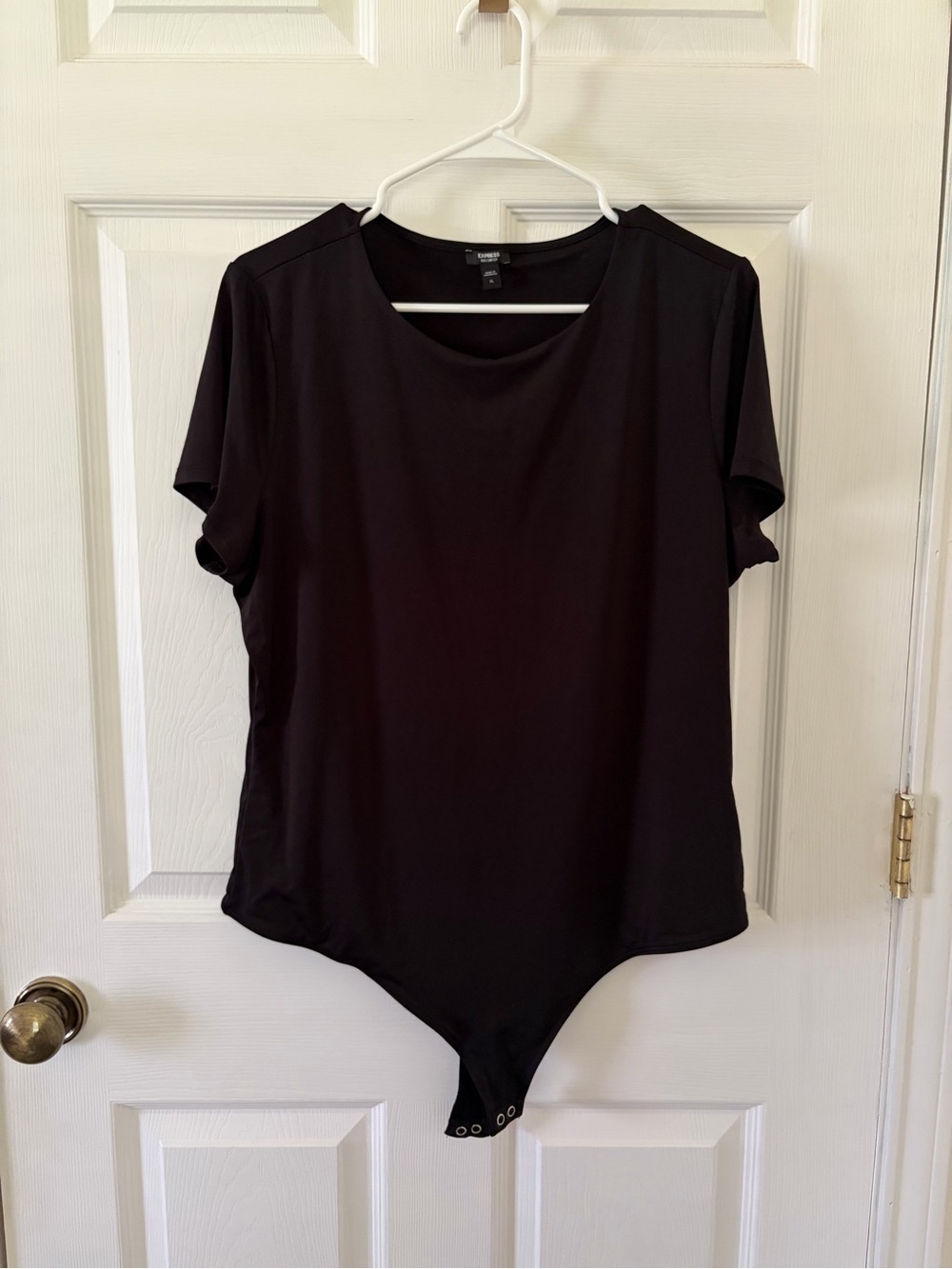 Express Women's Black Short Sleeve Bodysuit